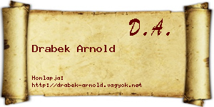 Drabek Arnold névjegykártya